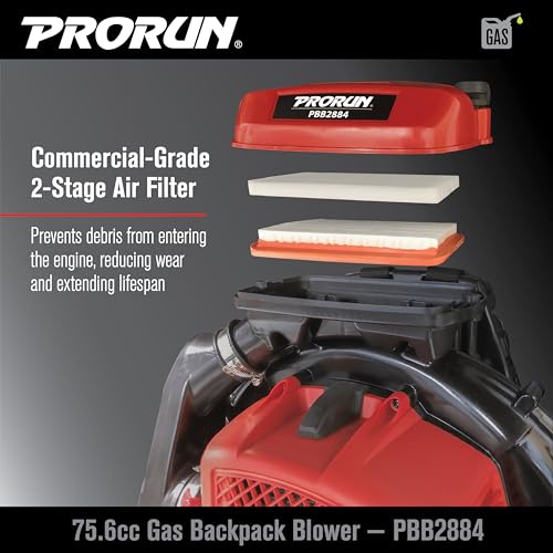 PRORUN 75.6cc 1020 CFM Leaf Blower