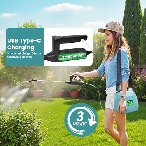 VAXMAY Battery Powered Sprayer 1.35 Gallon